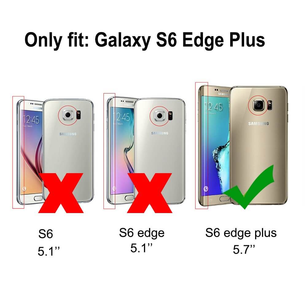 SDTEK Funda para Samsung Galaxy S6 edge+ PLUS 360 Doble Silicona
