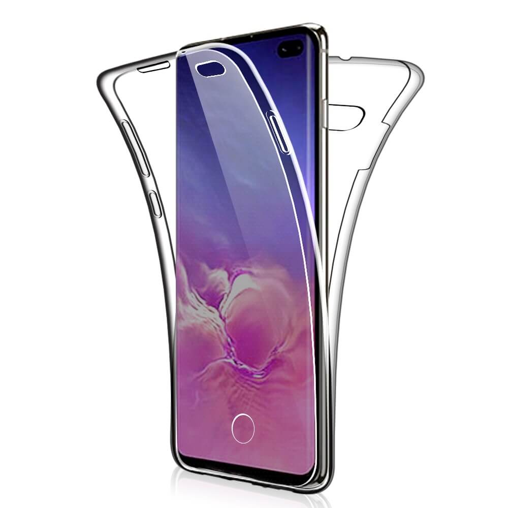 SDTEK-hoesje voor Samsung Galaxy S10+ Plus Full Body Protection 360 Gel Phone Cover Clear Transparant Soft Silicone