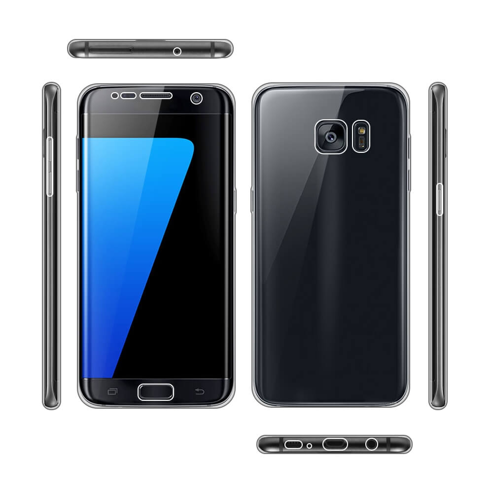 verf Romantiek Vervreemden SDTEK SDTEK-hoesje voor Samsung Galaxy S7 edge Full Body Protection 360 Gel  Phone Cover Clear Transparant Soft Silicone