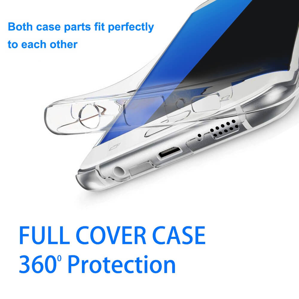 Sceptisch Verknald Poort SDTEK SDTEK-hoesje voor Samsung Galaxy S7 edge Full Body Protection 360 Gel  Phone Cover Clear Transparant Soft Silicone