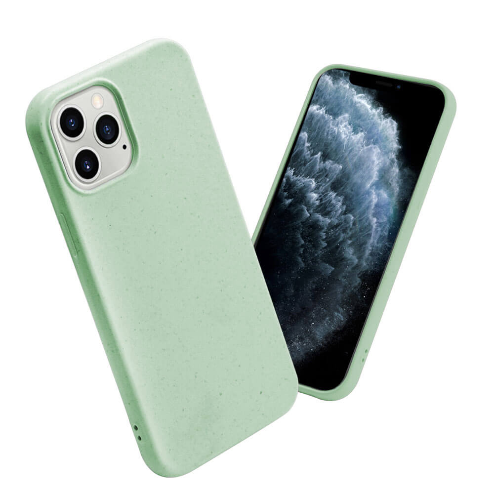 Eco-vriendelijk hoesje voor iPhone 12 / iPhone 12 PLA biologisch afbreekbare telefoonhoes Zacht en flexibel Groen