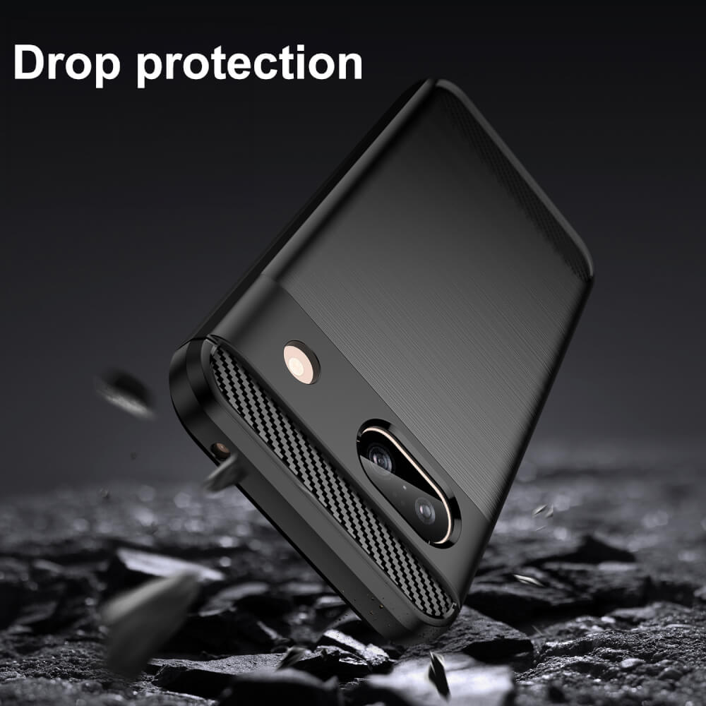 Carbon Case for Google Pixel Phone Cover + Glass Screen Protector - 第 7/44 張圖片