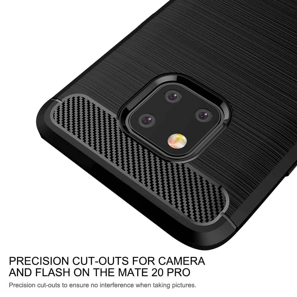 SDTEK Schutzhülle für Huawei Mate 20 Pro [KARBON] Hülle Case Cover