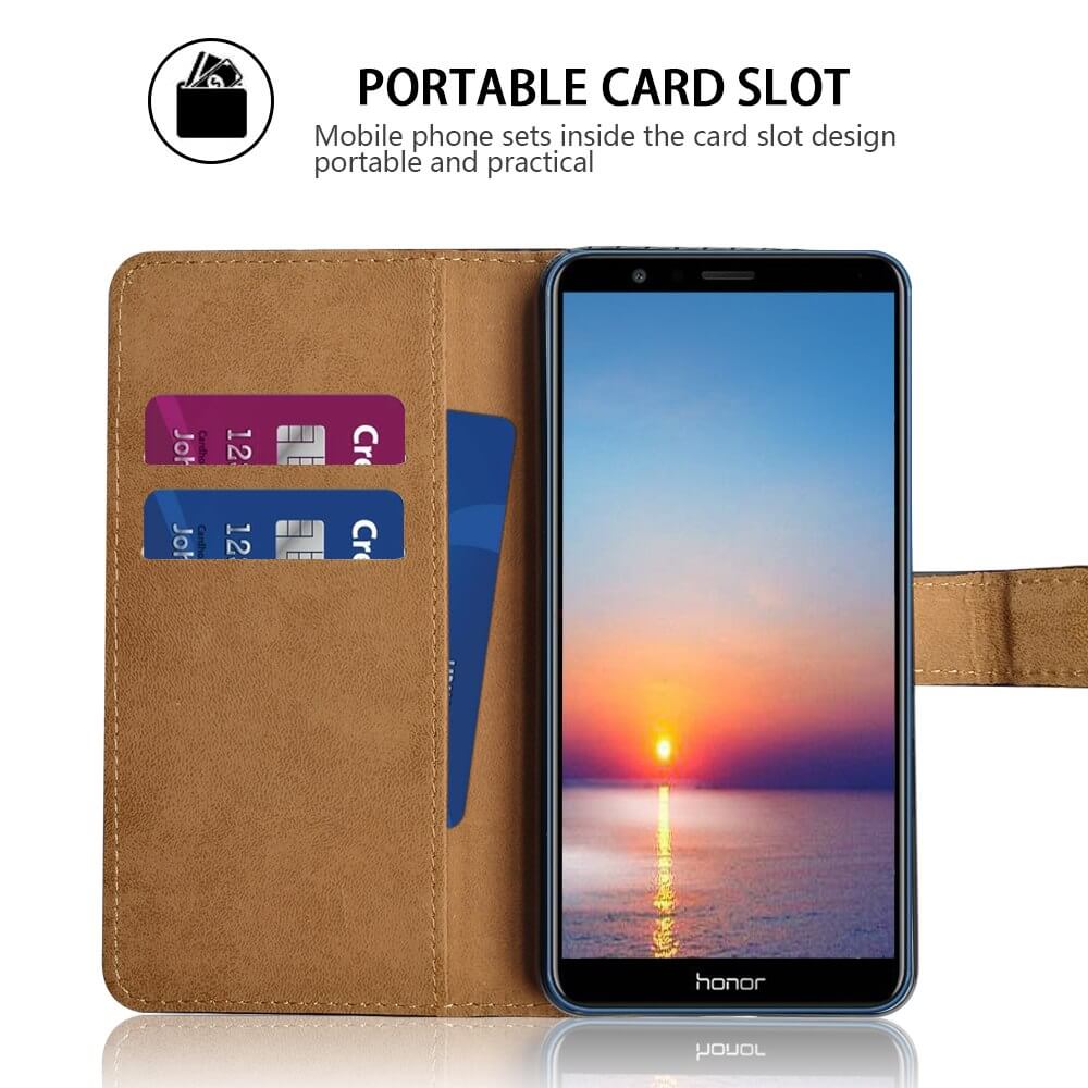 Housse Portefeuille Cuir Flip Pour Huawei Honor 50 - Etui De Protection Rabat - Noir - Marque SDTEK