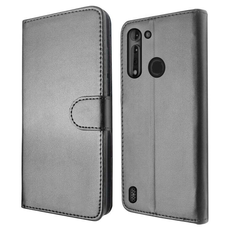 SDTEK Leather Wallet Flip Cover Case for Motorola Moto G8