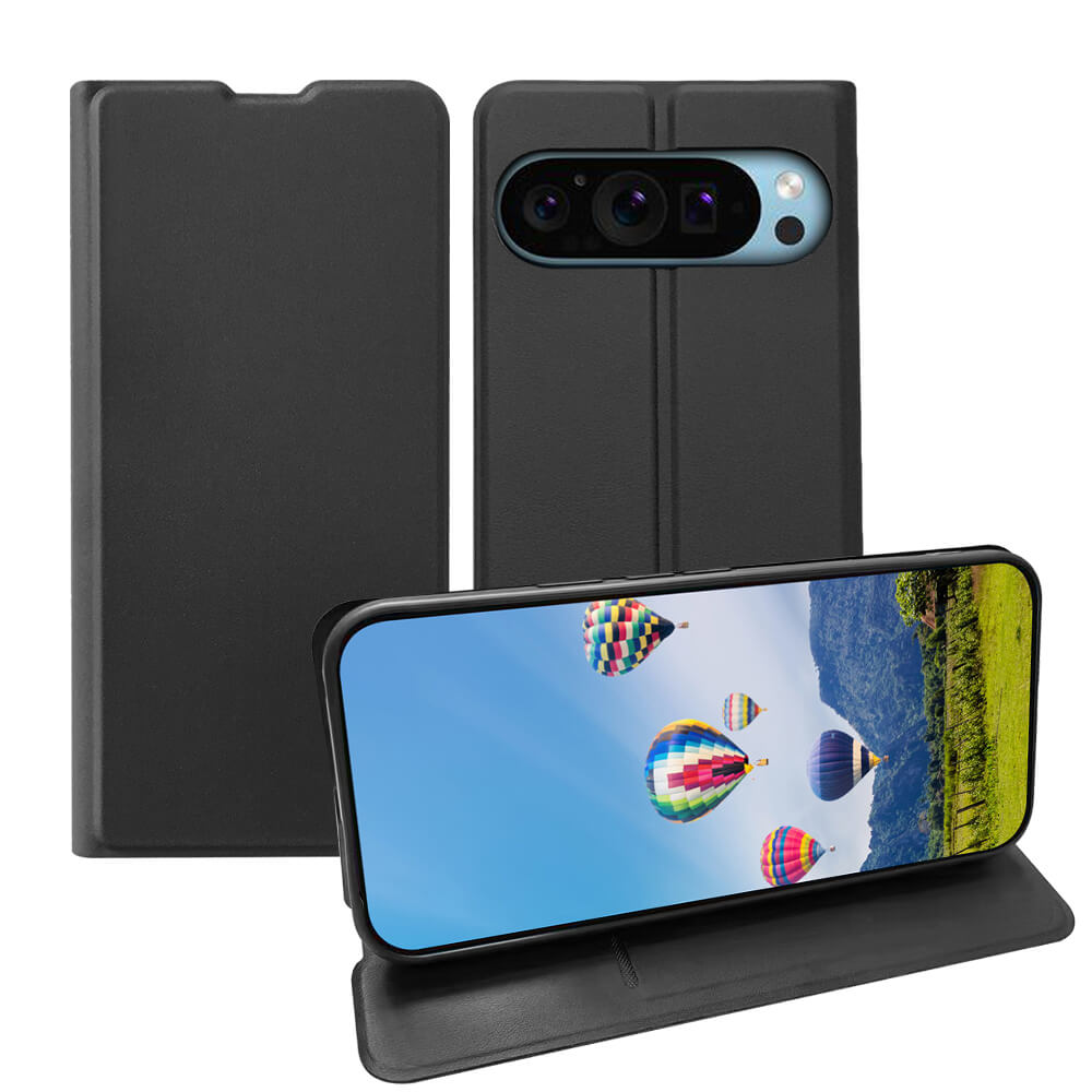 Cover Portafoglio Per Google Pixel 6 | Custodia In PU Pelle Con Slot E Supporto (Grigio, Motivo Cervi)