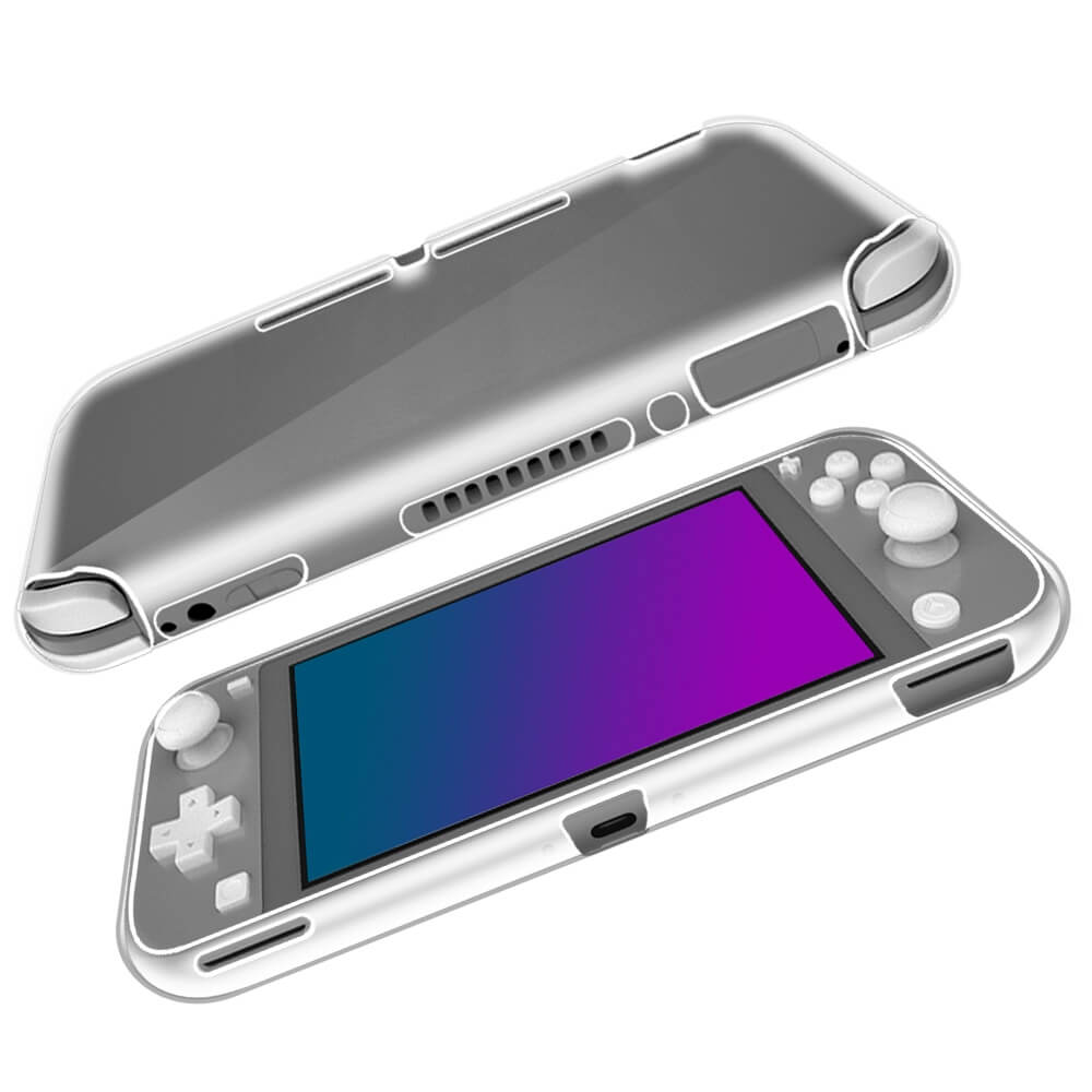 Funda de TPU 2 en 1 para Nintendo Switch Lite, funda transparente para  Nintendo Switch Lite con Protector de pantalla de cristal templado