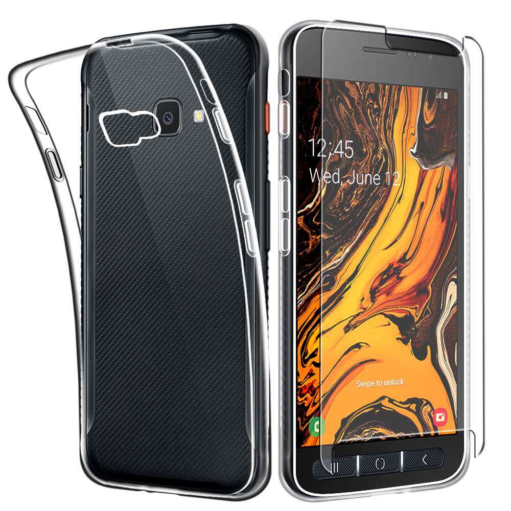 Onderzoek Aanzienlijk Stevenson SDTEK Case voor Samsung Galaxy XCover 4s Full Body Voor en Achter 360  Bescherming Clear Gel Telefoon Cover met Gehard Glas Screen Protector