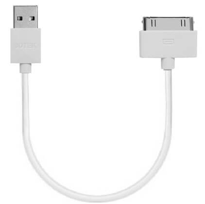 SDTEK Blanco 20cm corto grueso Fuerte 30 Pin Plomo Cargador USB Data Sync  cable de alambre para el iPhone 4 4S 3GS, iPad 1 2 3, iPod Touch 1 2 3 4,  iPod Nano