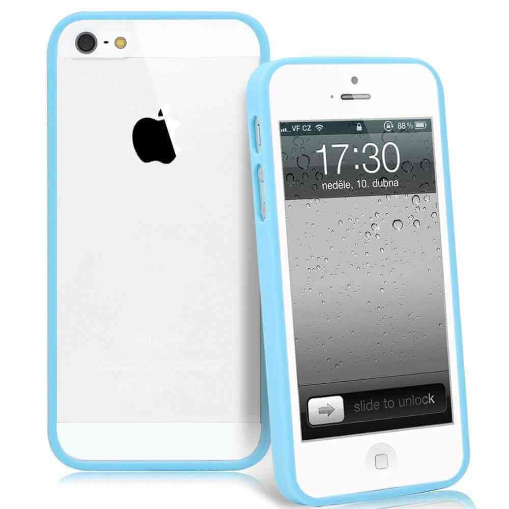 SDTEK Light Blue High Quality TPU Silicone Bumper Frame Case with ...