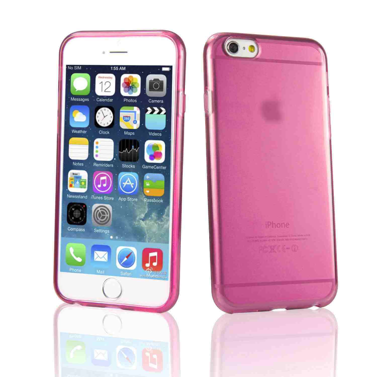 SDTEK Gel Case for Pink iPhone 6 Case Thin Transparent Soft Gel TPU ...