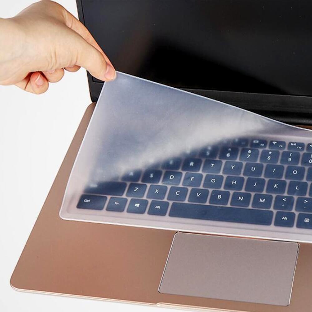 Film protecteur de clavier en silicone transparent universel pour ordinateur portable 15-17 pouces, ordinateur portable, netbook, chromebook (transparent)