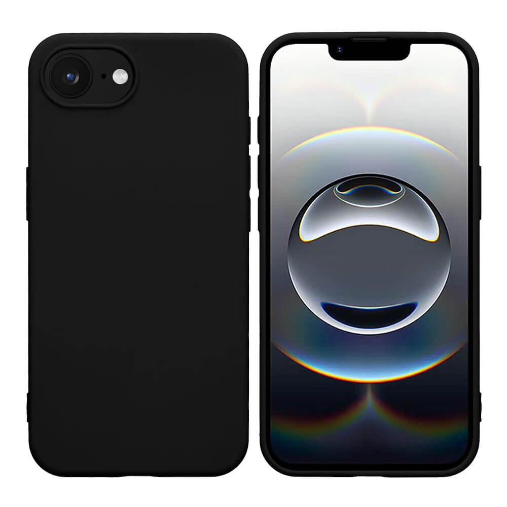 Slim Matte Case for iPhone 16e Soft Cover (Black) Black