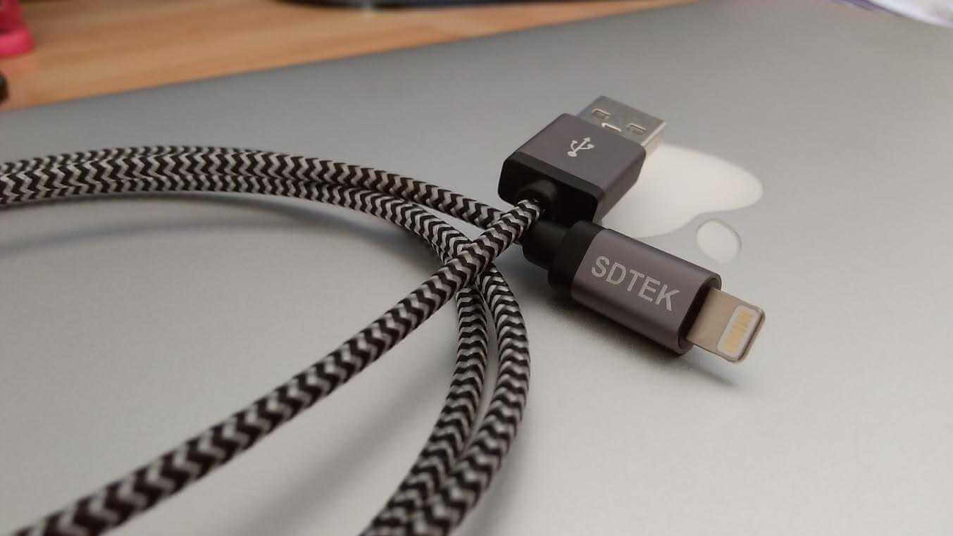 2 Pack Sdtek Trenzado Cable Cargador USB Lightning de 1 M para iPhone 5 5s se 6 6s 7