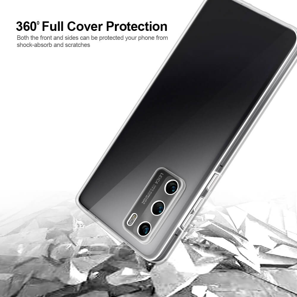Custodia per Huawei cover telefono completa 360 gel anteriore + posteriore rigida - Foto 18 di 19