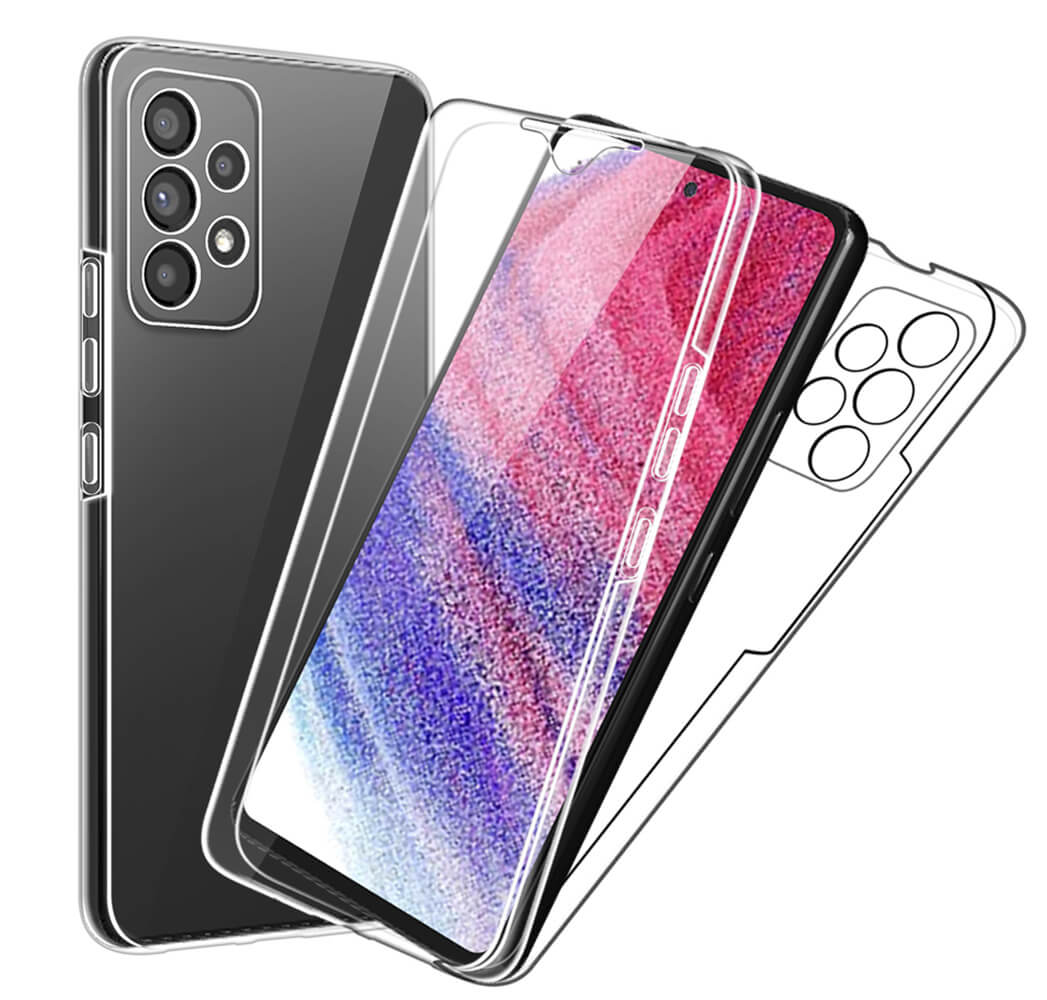 Romantiek haakje bedrag SDTEK Case voor Samsung Galaxy A53 5G Full Body Voor- en Achterkant  Bescherming 360 Telefoon Cover Helder Transparant Zacht!