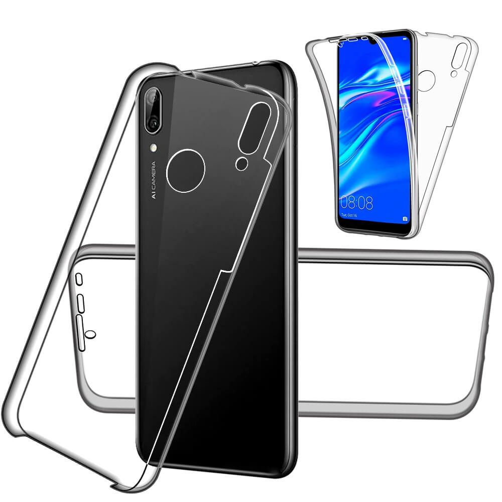 Coque De Protection 360° En Gel Silicone Pour Huawei Y7 2019 - Transparente - Neuf Sous Blister
