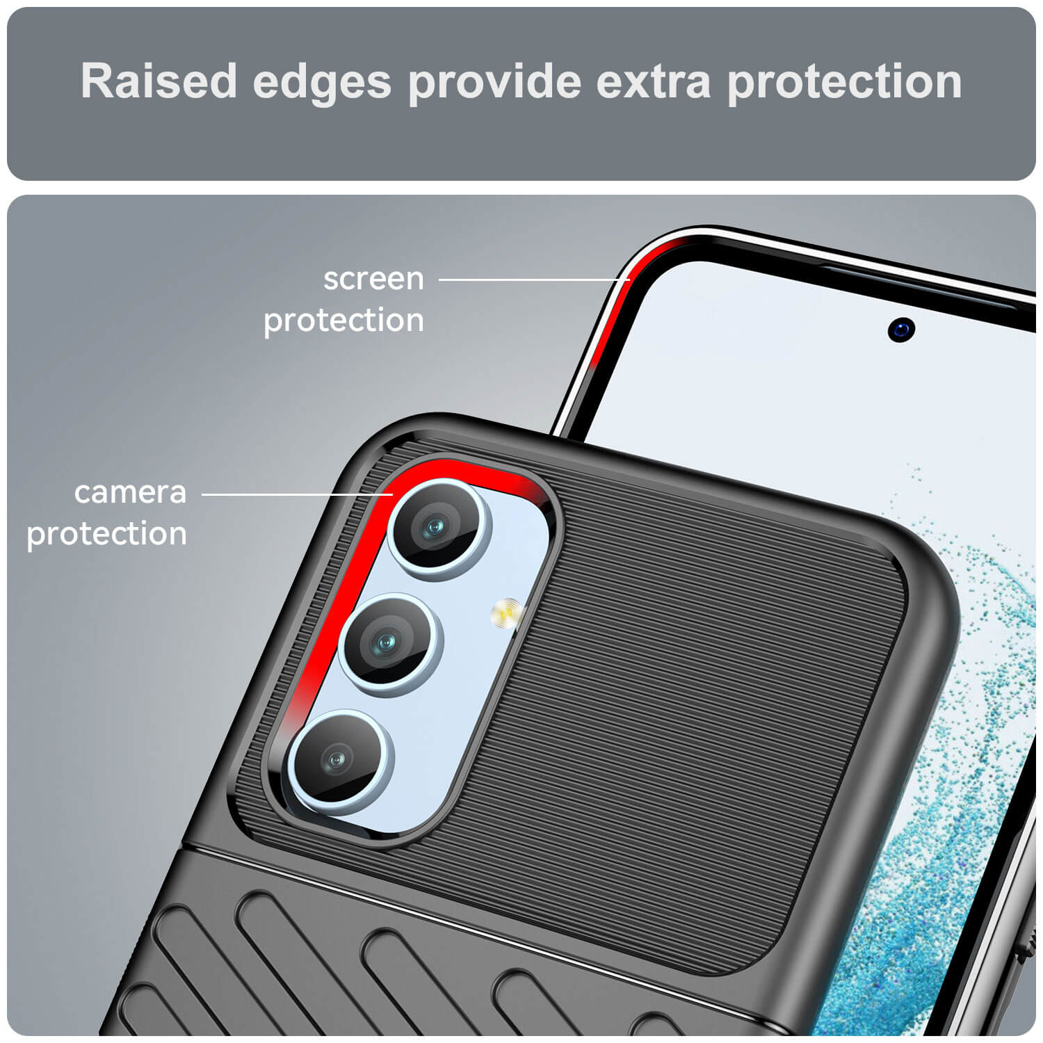 SDTEK Funda Para Xiaomi 13 Carcasa Fuerte Robusto Completo 360 + Protector  Pantalla Cristal Vidrio Templado (Negro)