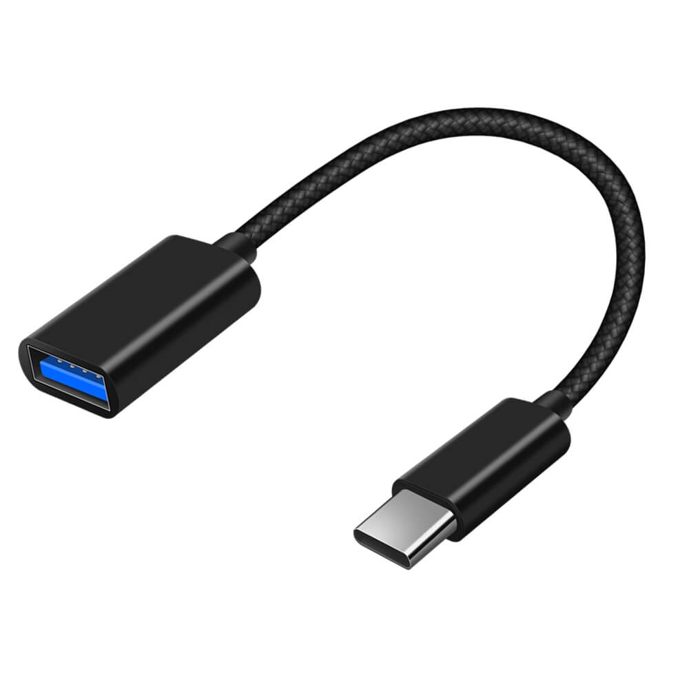 SDTEK USB Type C to USB A Female OTG (On the Go) Adapter Host Braided Cable
