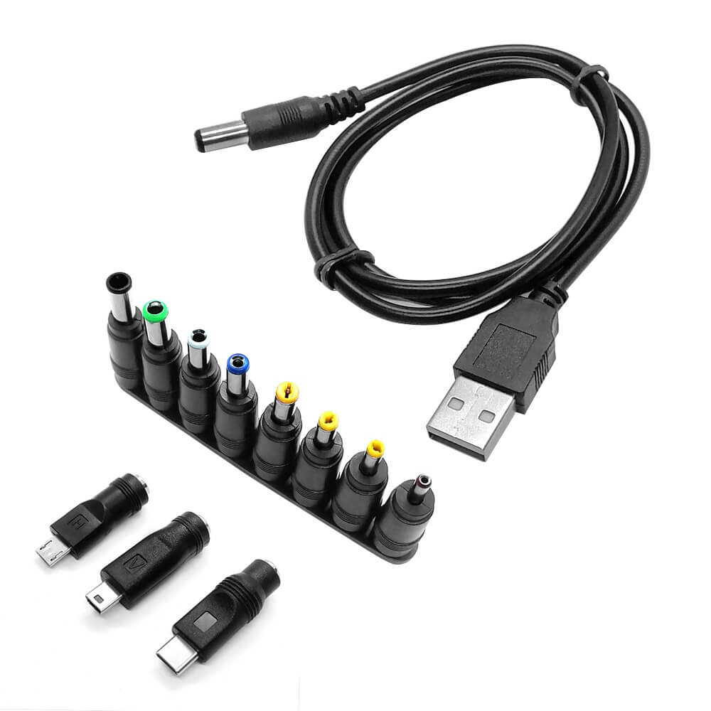 SDTEK Chargeur de câble adaptateur d'alimentation USB universel avec 11  connecteurs, y compris Micro, Mini et Type-C
