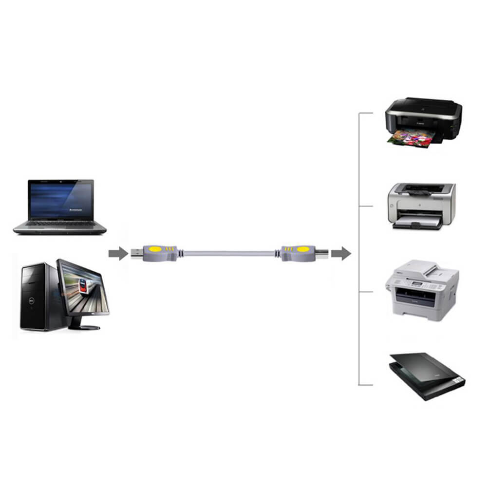 SDTEK Câble d'imprimante USB 2.0 Type A à Type B 1,5 mètre pour