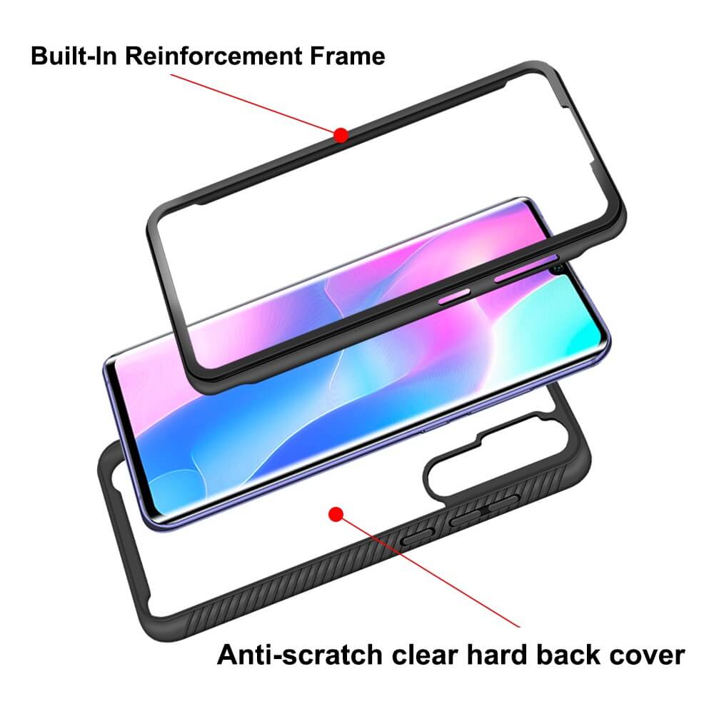 SDTEK Funda Para Xiaomi Mi Note 10 Lite Robusta Híbrida Resistente