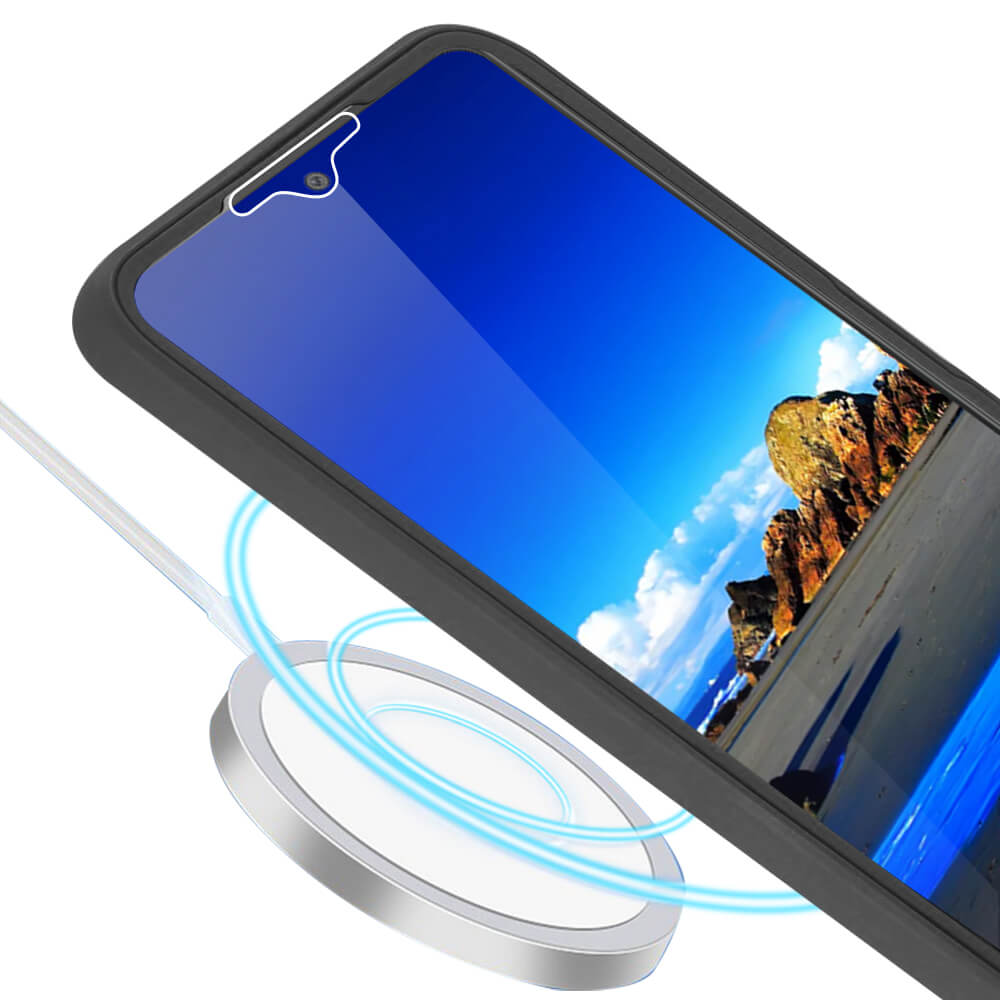 SDTEK Coque Pour Samsung Galaxy A33 5G, Housse 360 Avec Protecteur D'écran  Noir