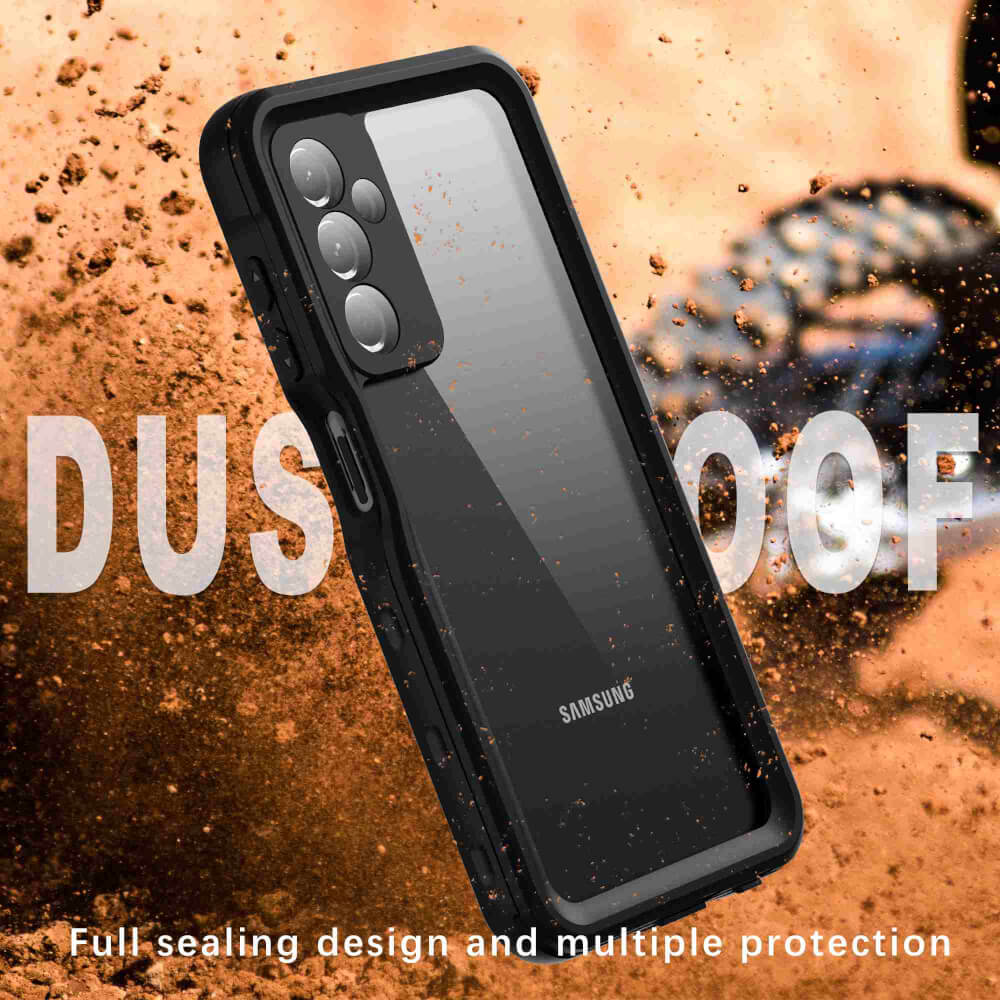 SDTEK Coque Pour Samsung Galaxy A25 / A24 Couverture Hybride Robuste  Robuste Support Magnétique Protecteur écran Verre 360 Noir