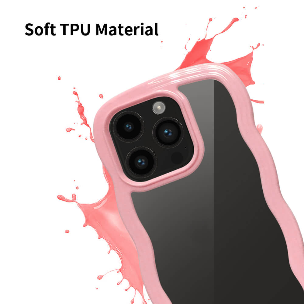 SDTEK Funda Para iPhone SE 2022/2020, iPhone 7 / 8 Protector Pantalla  Vidrio Wave 360 Rosa