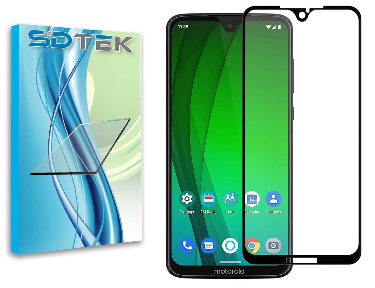 thumbnail image 2 of Supershieldz Tempered Glass Screen Protector For Motorola Moto G7 Plus - 2 Pack 2 of 6