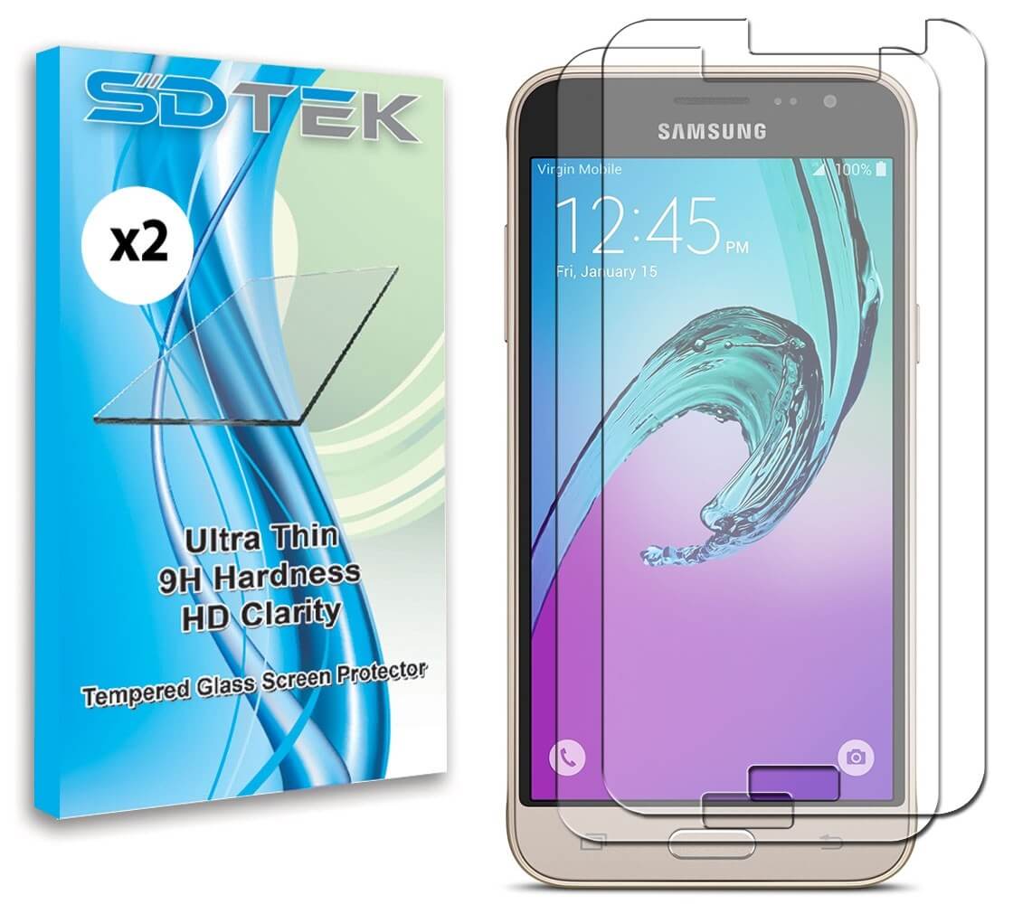 2x Tempered Glass Screen Protector for Samsung Galaxy J3 (2016)