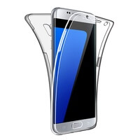 SDTEK-hoesje voor Samsung Galaxy S7 edge Full Body Protection 360 Gel Phone Cover Clear Transparant Soft Silicone