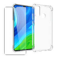 Hülle Für Huawei P Smart (2020) Gel Clear Cover + Displayschutzfolie