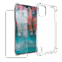 Case for Nokia C12 Gel Clear Cover + Glass Screen Protector