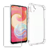 Case for Samsung Galaxy A04e Gel Clear Cover + Glass Screen Protector
