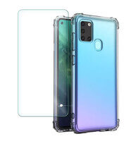 Case for Samsung Galaxy A21s Gel Clear Cover + Screen Protector
