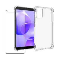 Case for TCL 502 Gel Clear Cover + Glass Screen Protector