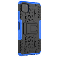 Case for Samsung Galaxy A22 5G Rugged Amour Phone Cover with Stand Blue