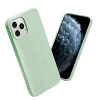 Eco-vriendelijk hoesje voor iPhone 12 / iPhone 12 Pro Gerecycled PLA biologisch afbreekbare telefoonhoes Zacht en flexibel Groen