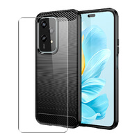 Carbon Case for Honor 200 Lite Phone Cover and Glass Screen Protector