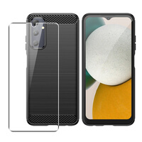 Carbon Case for Samsung Galaxy A05s Phone Cover and Glass Screen Protector