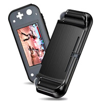 Case for Nintendo Switch Lite Carbon Fibre Silicone Cover Shockproof Black