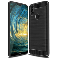 Case for Huawei P20 Lite Carbon Fibre Silicone Cover Shockproof Black