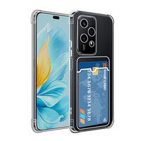 Case for Honor 200 Lite Shock Absorbing Gel Clear Cover Card Holder