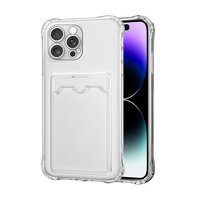 Case for iPhone 14 Pro Shock Absorbing Gel Clear Cover Card Holder