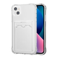 Case for iPhone 13 Shock Absorbing Gel Clear Cover Card Holder