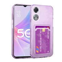 Case for Oppo A58 / A78 5G Shock Absorbing Gel Clear Cover Card Holder