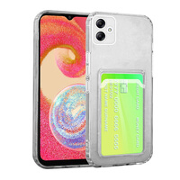 Case for Samsung Galaxy A04e Shock Absorbing Gel Clear Cover Card Holder