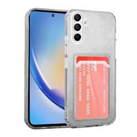 Case for Samsung Galaxy A35 Shock Absorbing Gel Clear Cover Card Holder