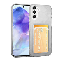 Case for Samsung Galaxy A55 Shock Absorbing Gel Clear Cover Card Holder